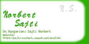 norbert sajti business card